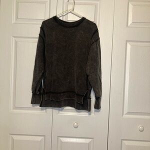 Black Mineral Washed Sweatshirt Size S/M Zenana